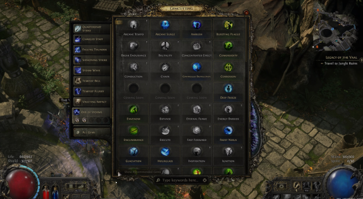 poe 2 buff gems